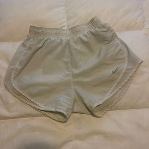 White Nike Running Shorts